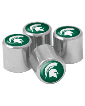 Ncaa Michigan State Spartans Metal Tire Valve Stem Caps 4Pack