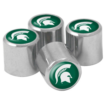 Ncaa Michigan State Spartans Metal Tire Valve Stem Caps 4Pack