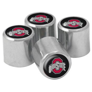 Ncaa Ohio State Buckeyes Metal Tire Valve Stem Caps 4Pack