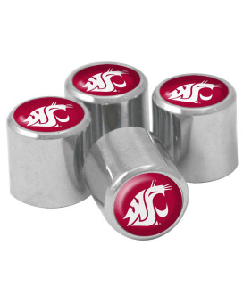 Ncaa Washington State Cougars Metal Tire Valve Stem Caps 4Pack