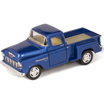 Kinsmart 1955 Chevy Step Side Pickup Blue 5 132 Scale Die Cast Metal Model Toy Truck