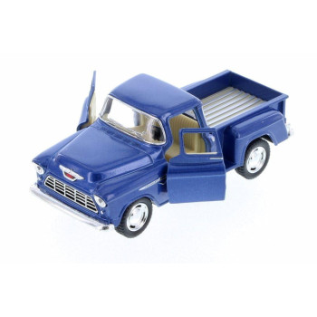 Kinsmart 1955 Chevy Step Side Pickup Blue 5 132 Scale Die Cast Metal Model Toy Truck