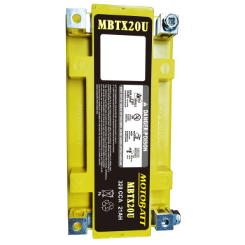 Motobatt Mbtx20U 12V 21 Amp 280Cca Factory Activated Maintenance Free Quadflex Agm Battery