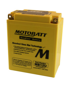 Motobatt Mb12U 12V 15 Amp 160Cca Factory Activated Quadflex Agm Battery Large