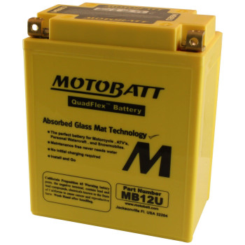 Motobatt Mb12U 12V 15 Amp 160Cca Factory Activated Quadflex Agm Battery Large