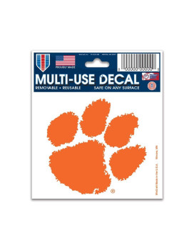 Wincraft Ncaa Clemson Tigers Decal3X4 Multi Use Decal Team Colors One Size