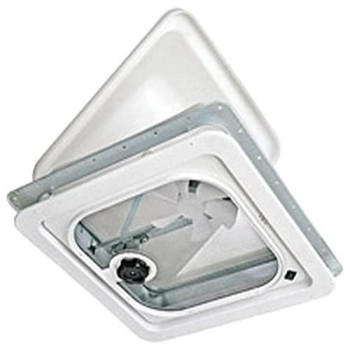 Ventlinedex Ventline V209450100 Birch White 14 12V Radius Corner Vent With Pop Up Screen