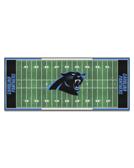 Fanmats 7346 Carolina Panthers Field Runner Rug 30In X 72In