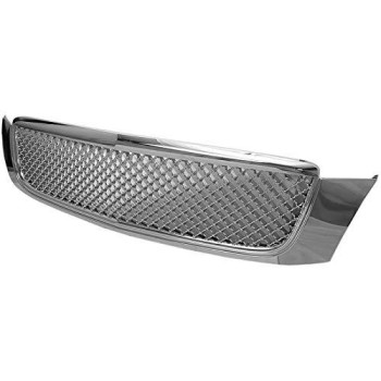 Grille Compatible With 20002005 Cadillac Deville Diamond Mesh Style Abs Chrome By Ikon Motorsports