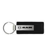 Automotive Gold Inc Dodge Ram Logo Black Leather Key Chain