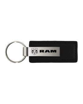 Automotive Gold Inc Dodge Ram Logo Black Leather Key Chain