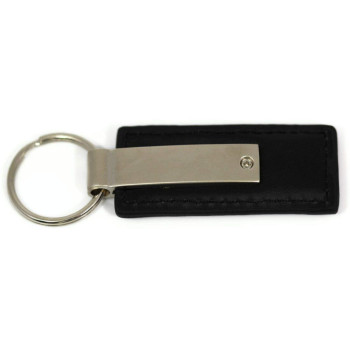 Automotive Gold Inc Dodge Ram Logo Black Leather Key Chain