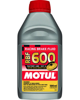 Motul Mtl100949 8068Hl Rbf 600 Factory Line Dot4 100 Percent Synthetic Racing Brake Fluid600 500 Ml