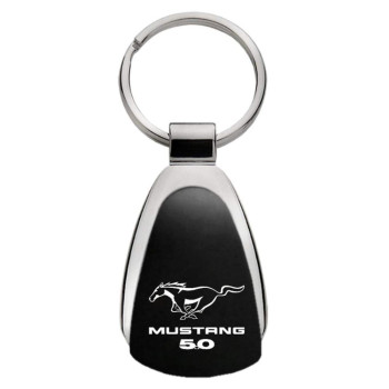 Ford Mustang 50 Black Tear Drop Key Chain