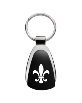 Fleurdelis Tear Drop Key Chain