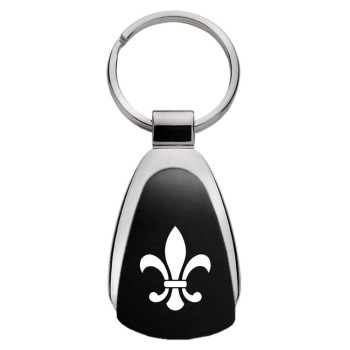 Fleurdelis Tear Drop Key Chain