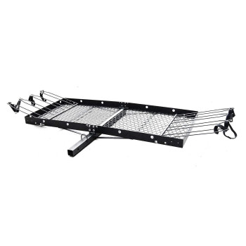 Tow Tuff 62 Inch 500 Pound Capacity Steel Cargo Carrier Trailer Car Or Truck Rear Bumper Bike Rack Fits All 2 Inch Receivers B