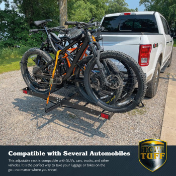 Tow Tuff 62 Inch 500 Pound Capacity Steel Cargo Carrier Trailer Car Or Truck Rear Bumper Bike Rack Fits All 2 Inch Receivers B