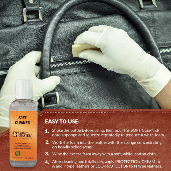 Leather Master Soft Leather Cleaner Cleans Removes Stains On Leather Faux Vinyl Leather Cleaner For Car Seats Couches