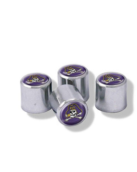 Ncaa East Carolina Pirates Metal Tire Valve Stem Caps 4Pack