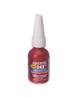 Loctite 1329837 243 Blue Medium Strength Threadlockers 034 Oz 10 Ml 34 Thread