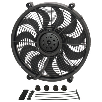 Derale 18217 17 High Output Radiator Fan Black