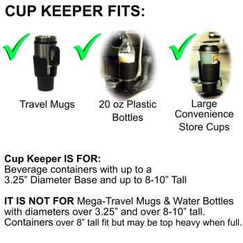 Gadjit Cup Keeper Adapter 2 Pk Expands Narrow Car Cup Holders From 253 Up To 325 In Diameter To Hold Mugs Convenience