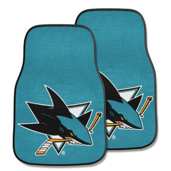 Fanmats 10672 Nhl San Jose Sharks Front Row Nylon Carpet Car Mat 2 Piece