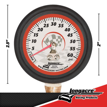 Longacre 5252004 060 Psi Tire Pressure Gauge 2 Inch