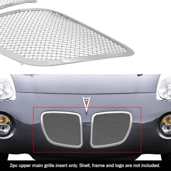 Aps Compatible With Pontiac Solstice 20062009 Main Upper Stainless Steel Chrome Mesh Grille Insert P75545T