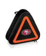 Picnic Time Nfl San Francisco 49Ers Roadside Emergency Car Kit Auto Vehicle Safety Road Side Assistance With Jumper Cables And