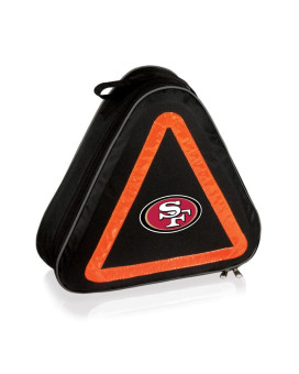 Picnic Time Nfl San Francisco 49Ers Roadside Emergency Car Kit Auto Vehicle Safety Road Side Assistance With Jumper Cables And