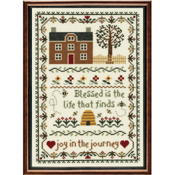 Janlynn 50222 Counted Cross Stitch Kit 775X1125 Joy In The Journey 14 Count Blue