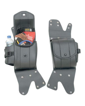 Saddlemen 35010715 Cruisn Deluxe Saddlebag Guard Set Black