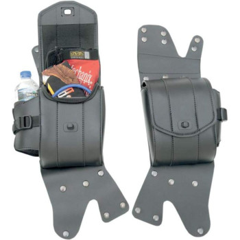 Saddlemen 35010715 Cruisn Deluxe Saddlebag Guard Set Black