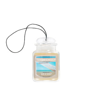 Yankee Candle Car Air Fresheners Hanging Car Jar Ultimate Sun Sand Scented Neutralizes Odors Up To 30 Days Gray