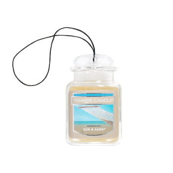 Yankee Candle Car Air Fresheners Hanging Car Jar Ultimate Sun Sand Scented Neutralizes Odors Up To 30 Days Gray