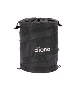 Diono Popup Trash Bin Collapsible Car Trash Can Portable Small Leak Proof Perfect For Keeping Car Clean Black