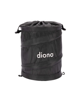 Diono Popup Trash Bin Collapsible Car Trash Can Portable Small Leak Proof Perfect For Keeping Car Clean Black