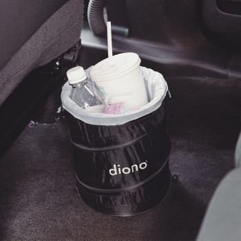 Diono Popup Trash Bin Collapsible Car Trash Can Portable Small Leak Proof Perfect For Keeping Car Clean Black