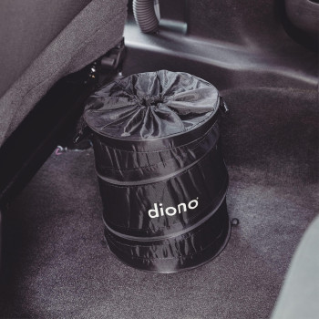 Diono Popup Trash Bin Collapsible Car Trash Can Portable Small Leak Proof Perfect For Keeping Car Clean Black