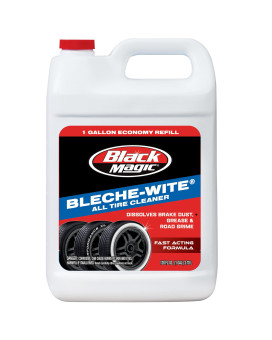 Black Magic 800002222 Blechewite Tire Cleaner 1 Gallon Fastacing Formula Dissolves Brake Dust Grime And Road Film Off Tir