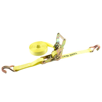 Erickson 01326 Yellow 1 X 25 Medium Duty Ratcheting Tiedown Strap 3000 Lb Load Capacity