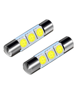 Zhol Super Bright White Vanity Led Light Bulbs Mirror Fuse Sun Visor 3Smd 5050 Chips 6641F A Pair