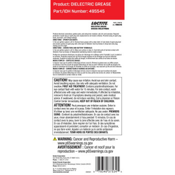 Loctite 37534 Dielectric Grease For Automotive Provides Moistureproof Barrier Prevents Voltage Leakage For Highenergy Ignit