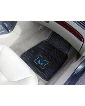 Fan Mats University Of Michigan Wolverines Team Emblem 2Pc Vinyl Car Mat Set17X27