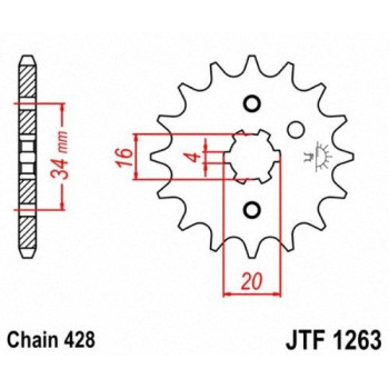 Jt Sprockets Jtf126317 17T Steel Front Sprocket