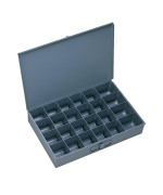 Durham 10295Ind Gray Cold Rolled Steel Individual Large Scoop Box 18 Width X 3 Height X 12 Depth 24 Compartment