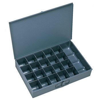 Durham 10995Ind Gray Cold Rolled Steel Individual Large Scoop Box 18 Width X 3 Height X 12 Depth 21 Compartment