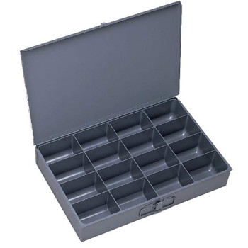 Durham 11395Ind Gray Cold Rolled Steel Individual Large Scoop Box 18 Width X 3 Height X 12 Depth 16 Compartment